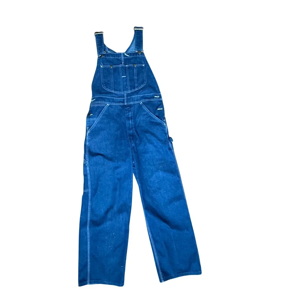 Vintage WearTuff by Sears Denim Overalls Mens Blue Workwear Carpenter Bibs